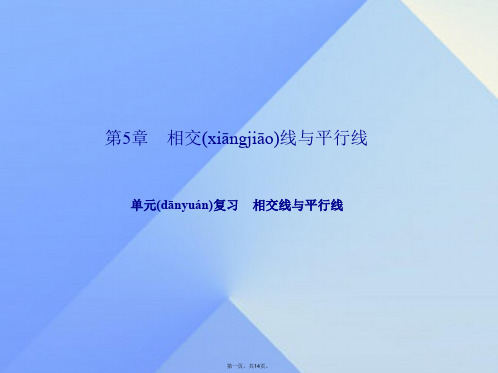 原七年级数学上册5相交线与平行线单元复习相交线与平行线课件(新版)华东师大版