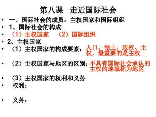 高一政治当代国际社会(1)(PPT)3-2