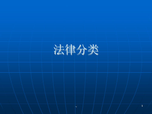 法律分类归纳.ppt