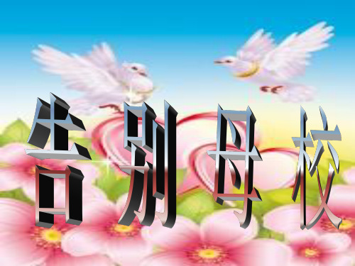 心理健康六年级下册课件二十课：告别母校