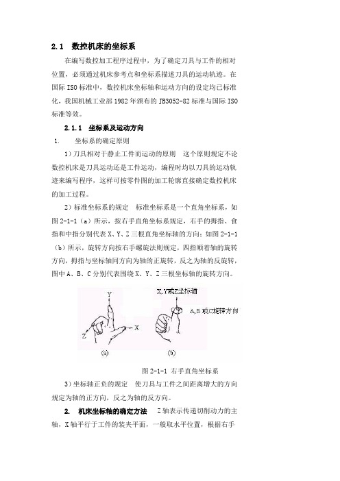 数控机床的坐标系