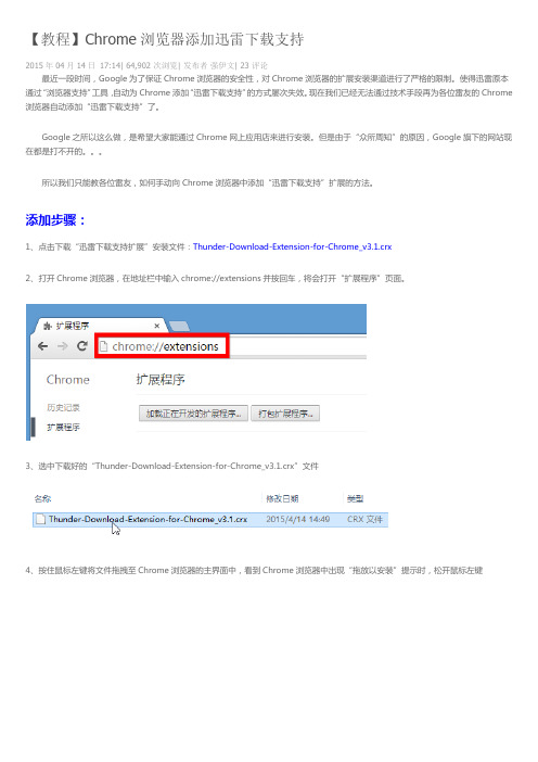 Chrome浏览器添加迅雷下载支持