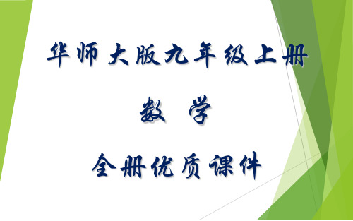 华师大版数学九年级上册全册课件