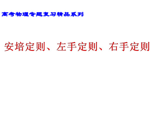 2020届高三物理安培定则左手定则和右手定则