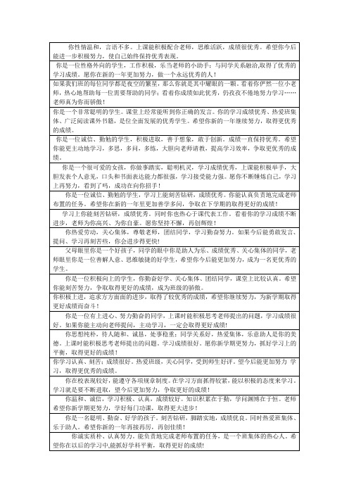 305班评语