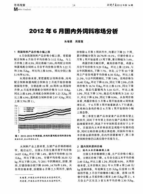 2012年6月国内外饲料市场分析