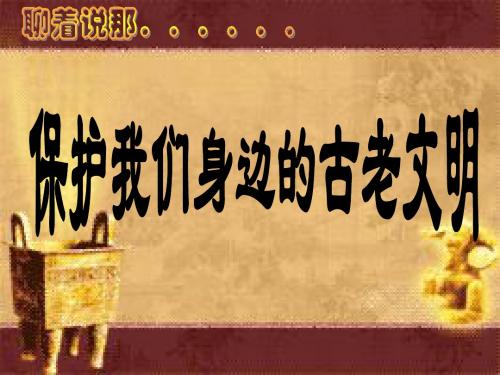 综合探究一 保护我们身边的古老文明