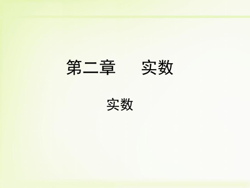 北师大版八年级数学上册《2.6实数》课件(共15张PPT)