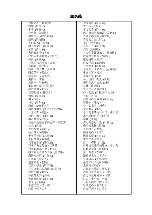 九十年代经典老歌