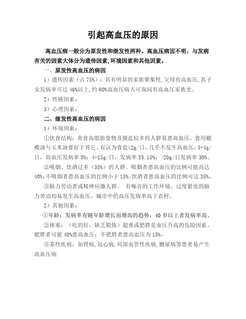 高血压的原因