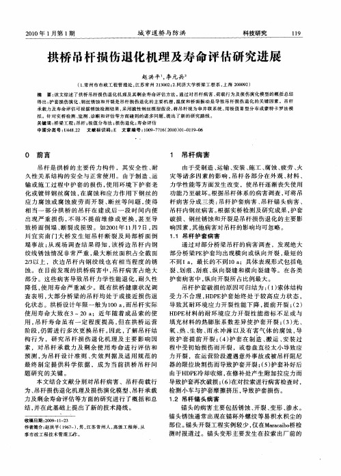 拱桥吊杆损伤退化机理及寿命评估研究进展