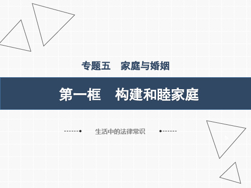 5.1 构建和睦家庭 课件-高中政治人教版选修五生活中的法律常识