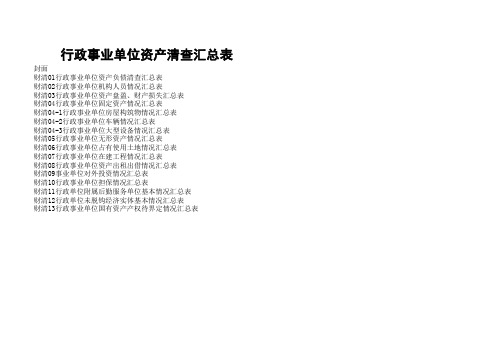 4.资产清查汇总报表