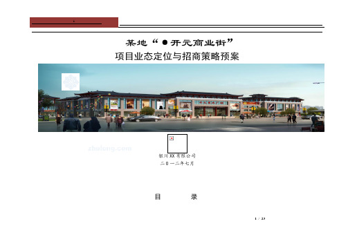 项目业态定位与招商策略预案全面分析_secret