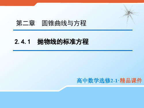 2020版高中数学人教B版选修2-1课件：2.4.1 抛物线的标准方程 (2) .pdf