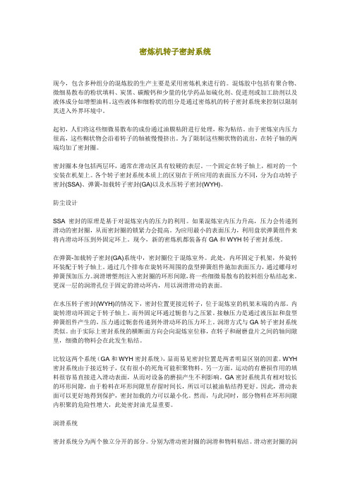 密炼机转子密封系统