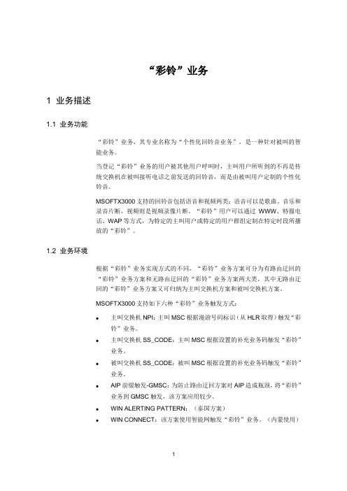 彩铃业务
