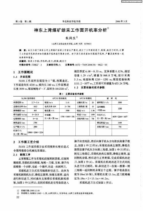 神东上湾煤矿综采工作面开机率分析