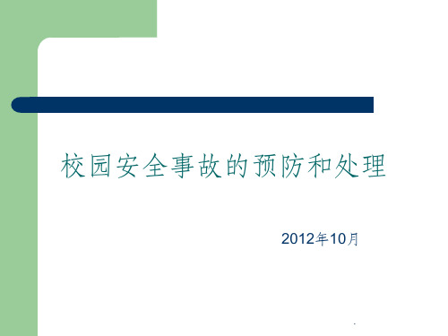校园安全事故的预防和处理PPT课件