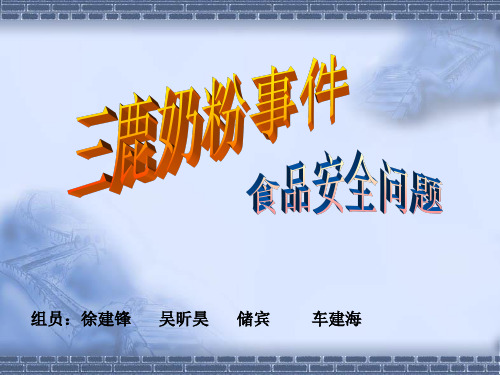 三聚氰胺案例分析