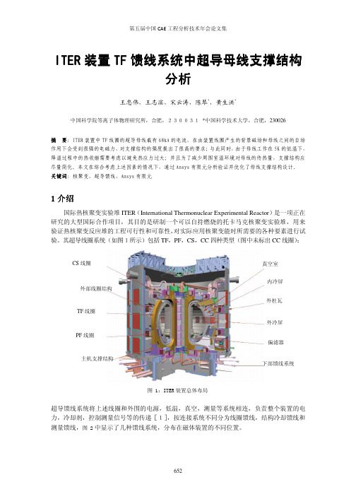 104-ITER装置TF馈线系统中超导母线支撑结构分析