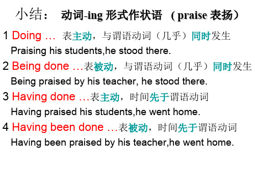 动词-ing-形式作状语