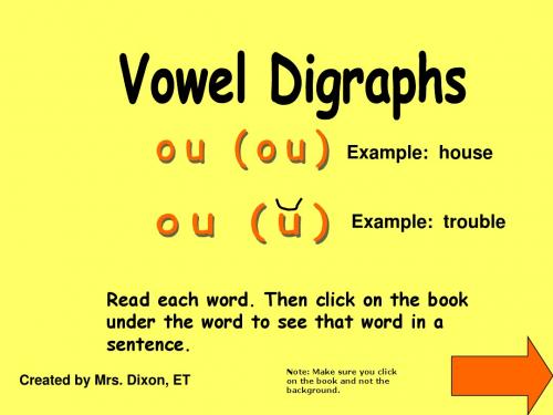 Vowel Digraphs--ou