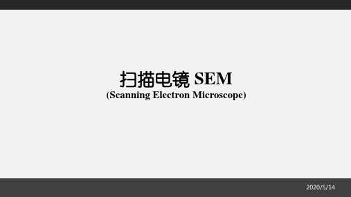 SEM-扫描电子显微镜简介