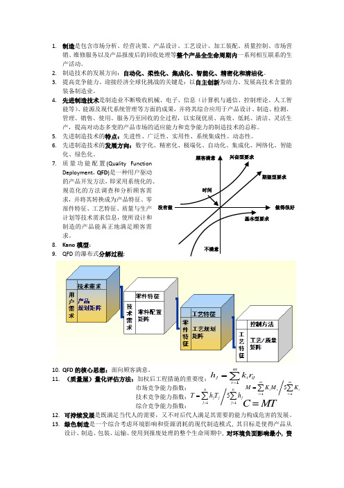 先进制造复习总结