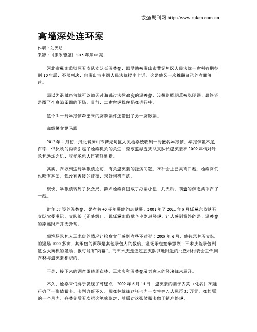 高墙深处连环案