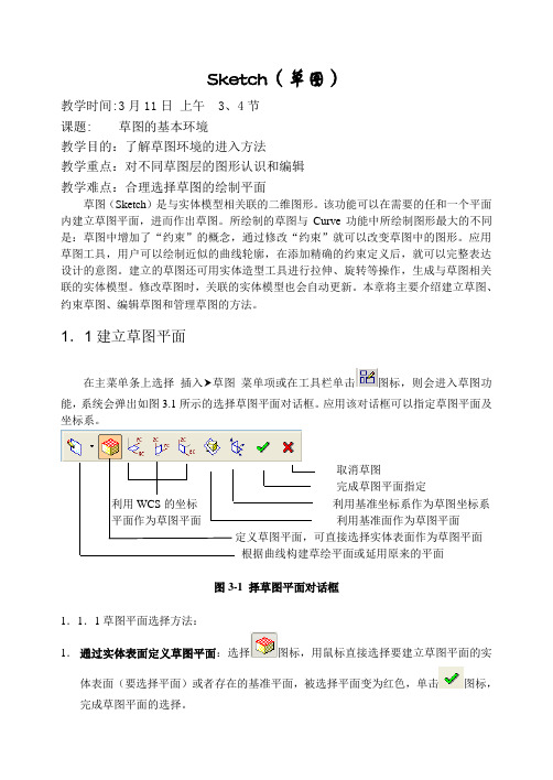 UGNX Sketch(草图)