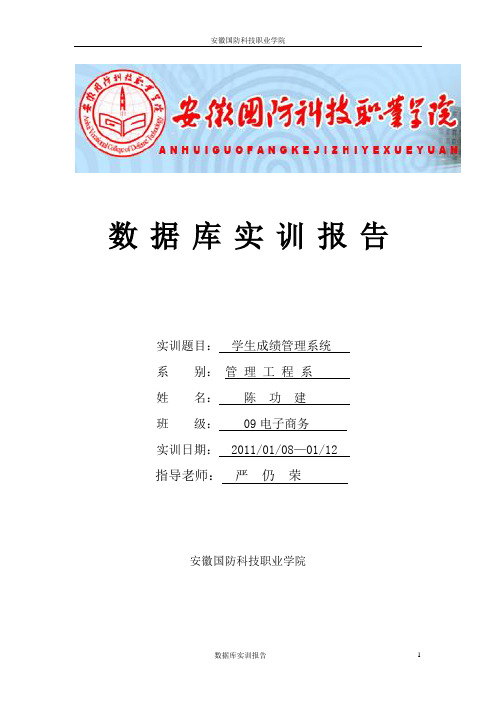 ACCESS实训报告