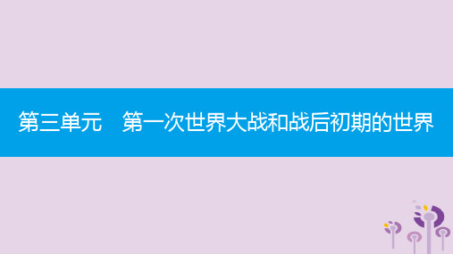2019春九年级历史下册第三单元第一次世界大战和战后初期的世界第8课第一次世界大战课件新人教版