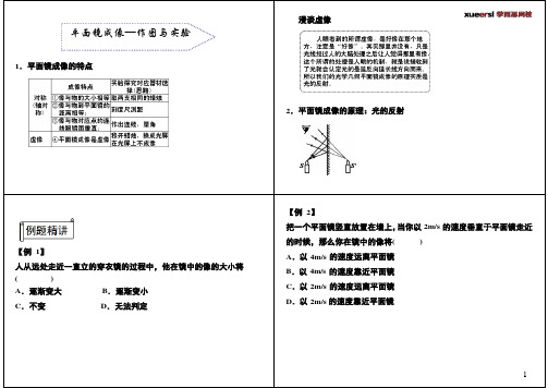 平面镜成像—作图与实验