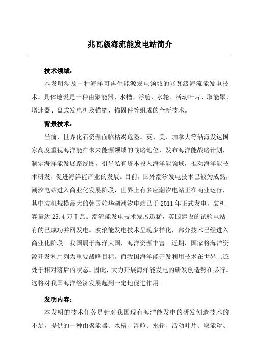 洋流能发电简介