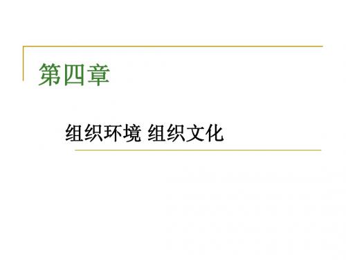 第四章组织环境、组织文化