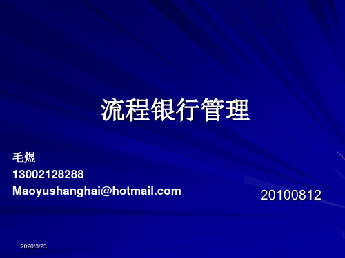 流程银行-03流程银行管理PPT课件
