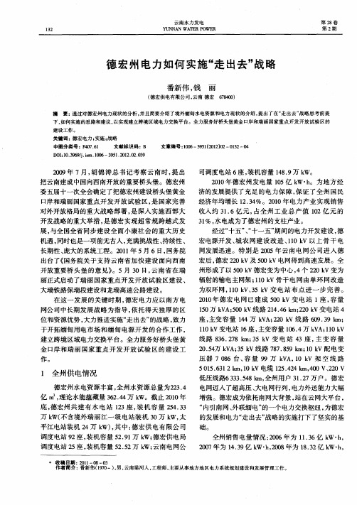 德宏州电力如何实施“走出去”战略