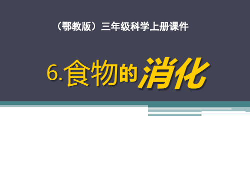 鄂教版三年级上册科学《食物的消化》生活中的食物PPT说课教学