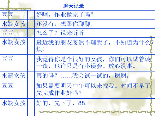 【人教版】八年级上册：4.2《主动沟通《健康成长》ppt课件
