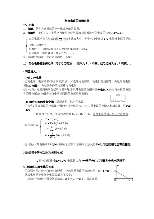 刘坤：闭合电路欧姆定律专题