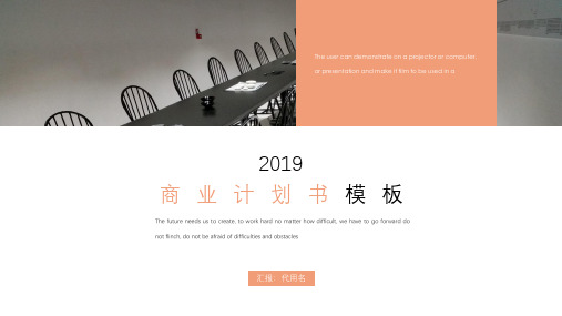 2019商业计划书创业融资项目分享PPT