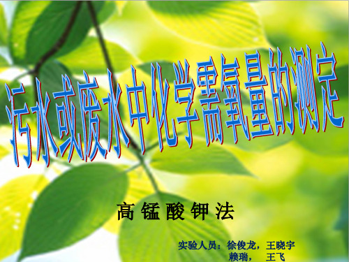污水或废水中化学需氧量的测定DOC