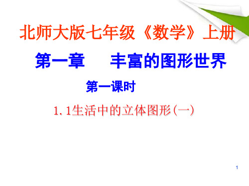 北师大版七年级数学上册 1.1 生活中的立体图形(共28张PPT)