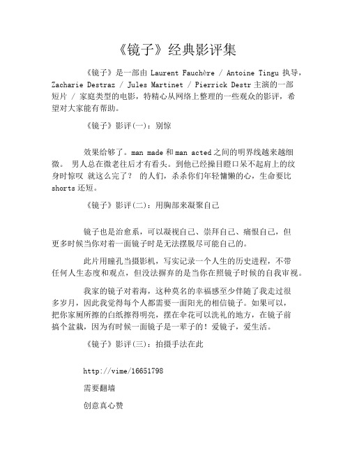 《镜子》经典影评集