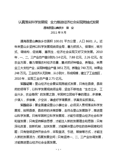 认真落实科学发展观  全力推进经济社会实现跨越式发展