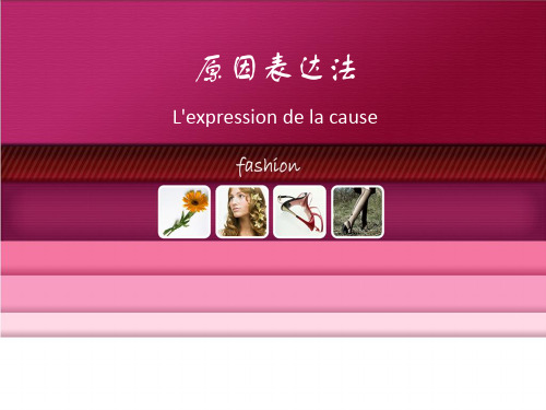 法语表达法-原因的表达