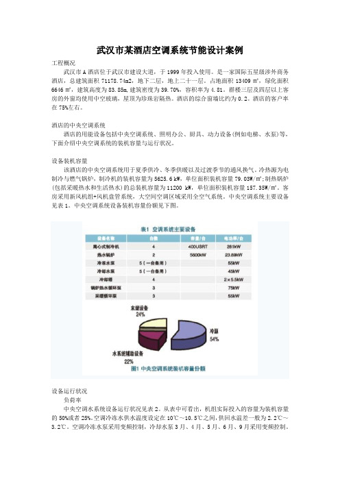 武汉市某酒店空调系统节能设计案例