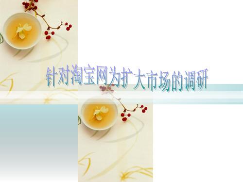 针对淘宝网为扩大市场的调研