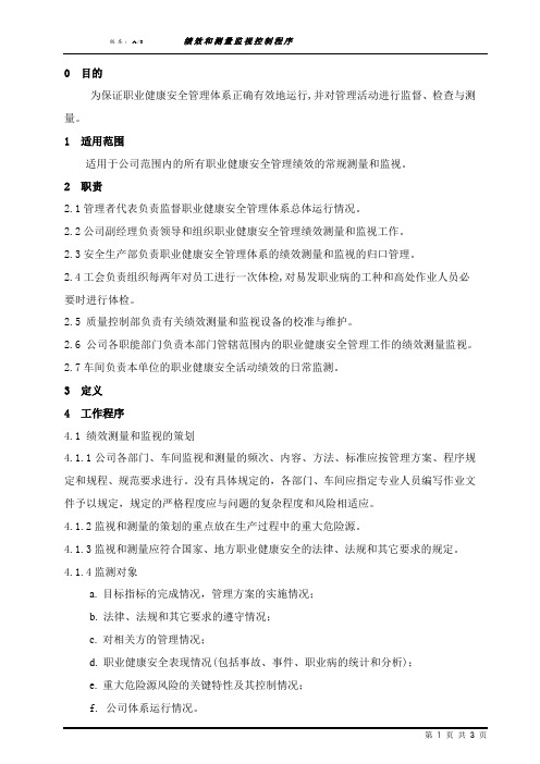 S4.5.1绩效测量和监视控制程序